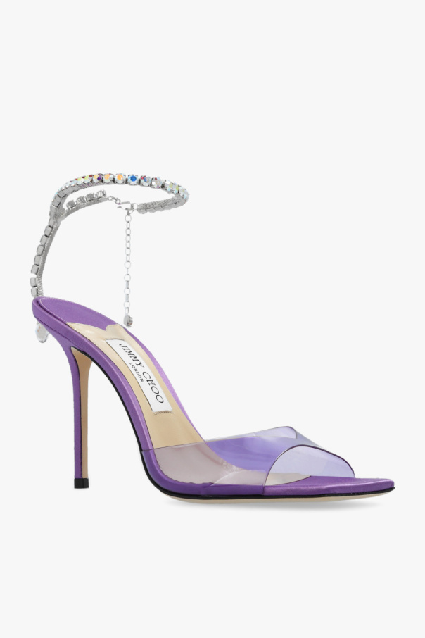 ち*ー様 JIMMY CHOO パープル ミュール SchaferandweinerShops Italy - Purple 'Saeda' heeled sandals